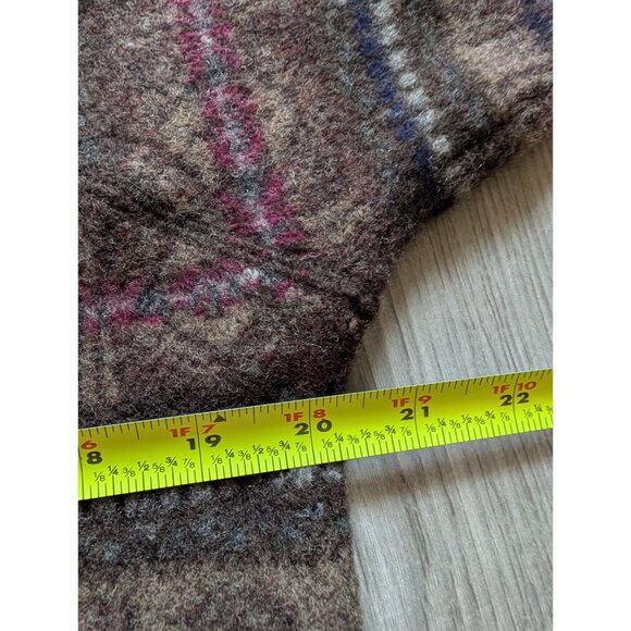 Woolrich Brown Fair Isle Patterned Wool Sweater Large - Picture 6 of 6